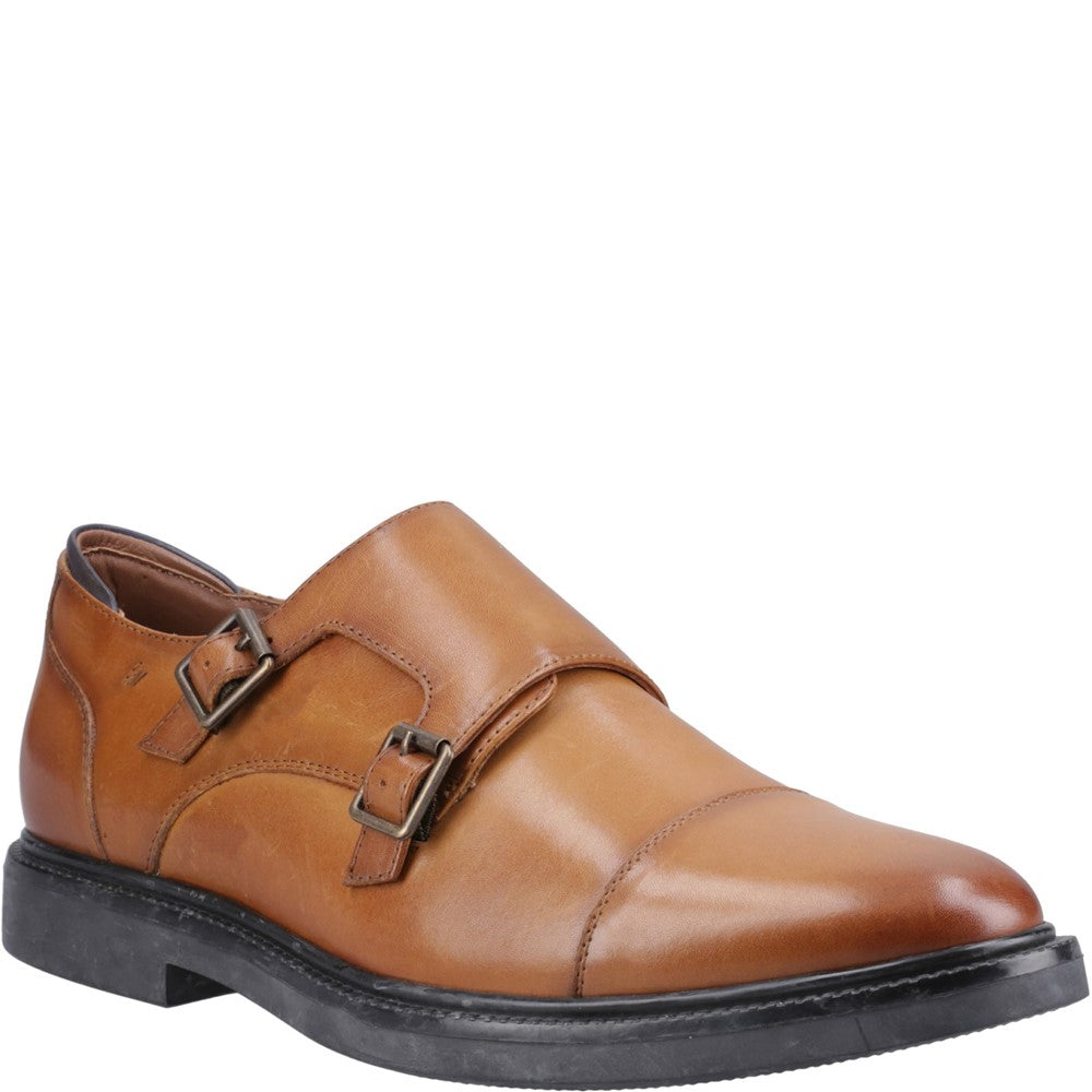 Mens Formal Slip On Shoes Tan Hush Puppies Kane Monk Shoe