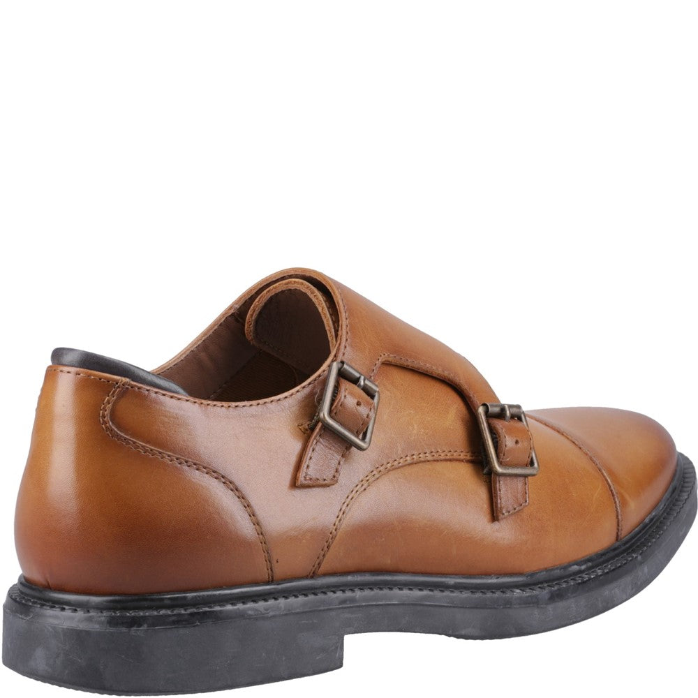 Mens Formal Slip On Shoes Tan Hush Puppies Kane Monk Shoe