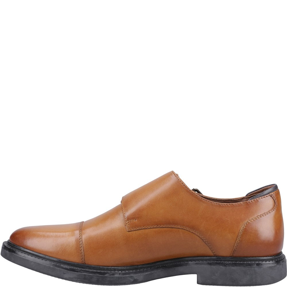 Mens Formal Slip On Shoes Tan Hush Puppies Kane Monk Shoe