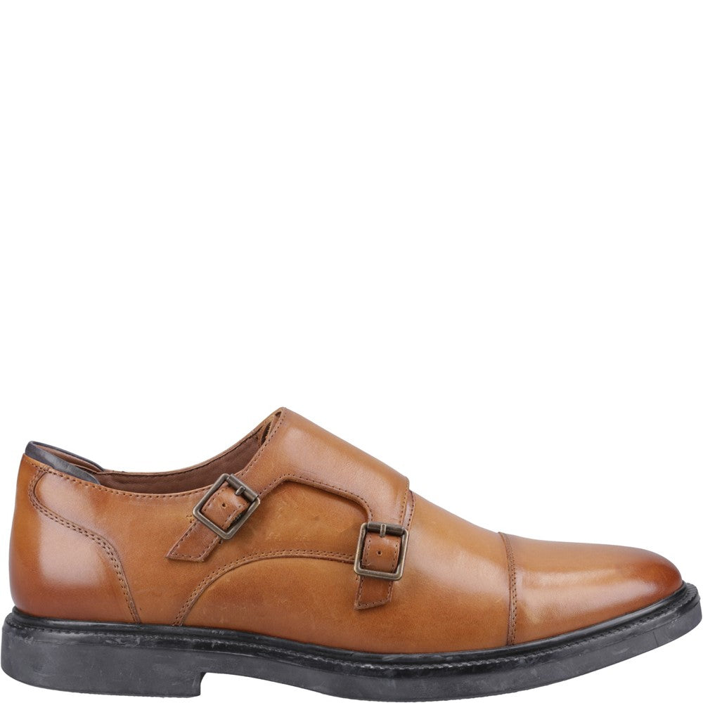 Mens Formal Slip On Shoes Tan Hush Puppies Kane Monk Shoe
