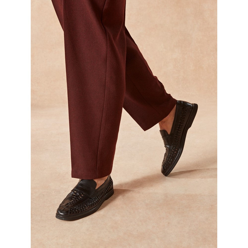 Mens Formal Slip On Shoes Black Hush Puppies Bowie Loafer