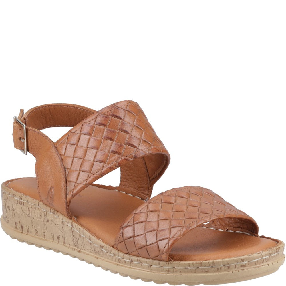 Sandal Ladies Summer Tan Hush Puppies Ebony Wide Fit Sandal