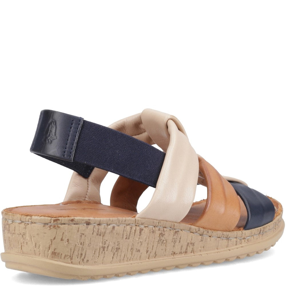 Sandal Ladies Summer Navy Mix Hush Puppies Eden Gladiator Sandal