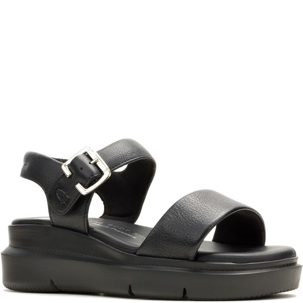 Sandal Ladies Summer Black Hush Puppies Uplift Quarter Strap