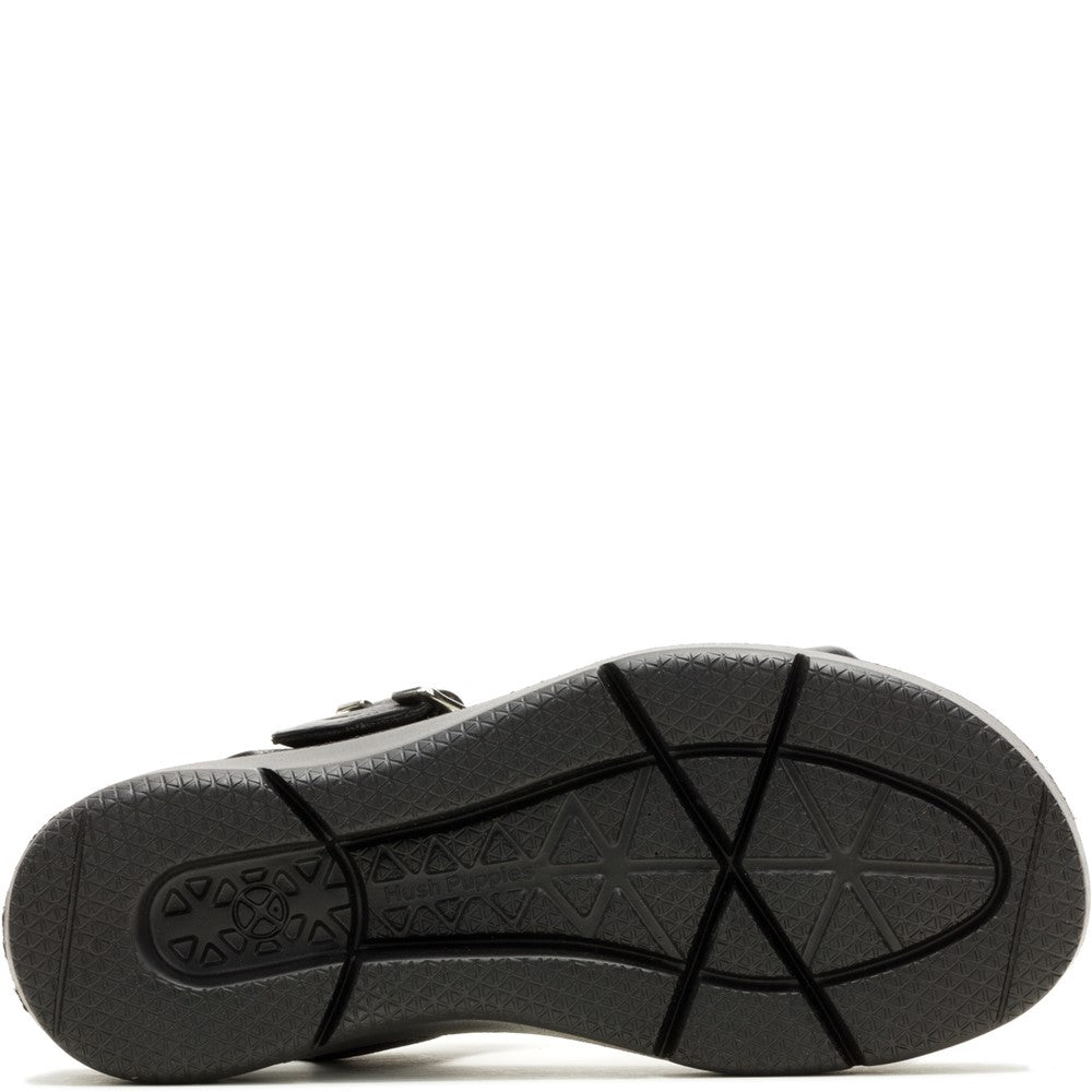 Sandal Ladies Summer Black Hush Puppies Uplift Quarter Strap