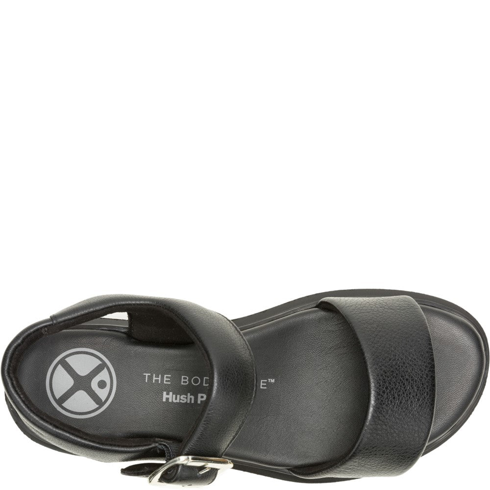 Sandal Ladies Summer Black Hush Puppies Uplift Quarter Strap