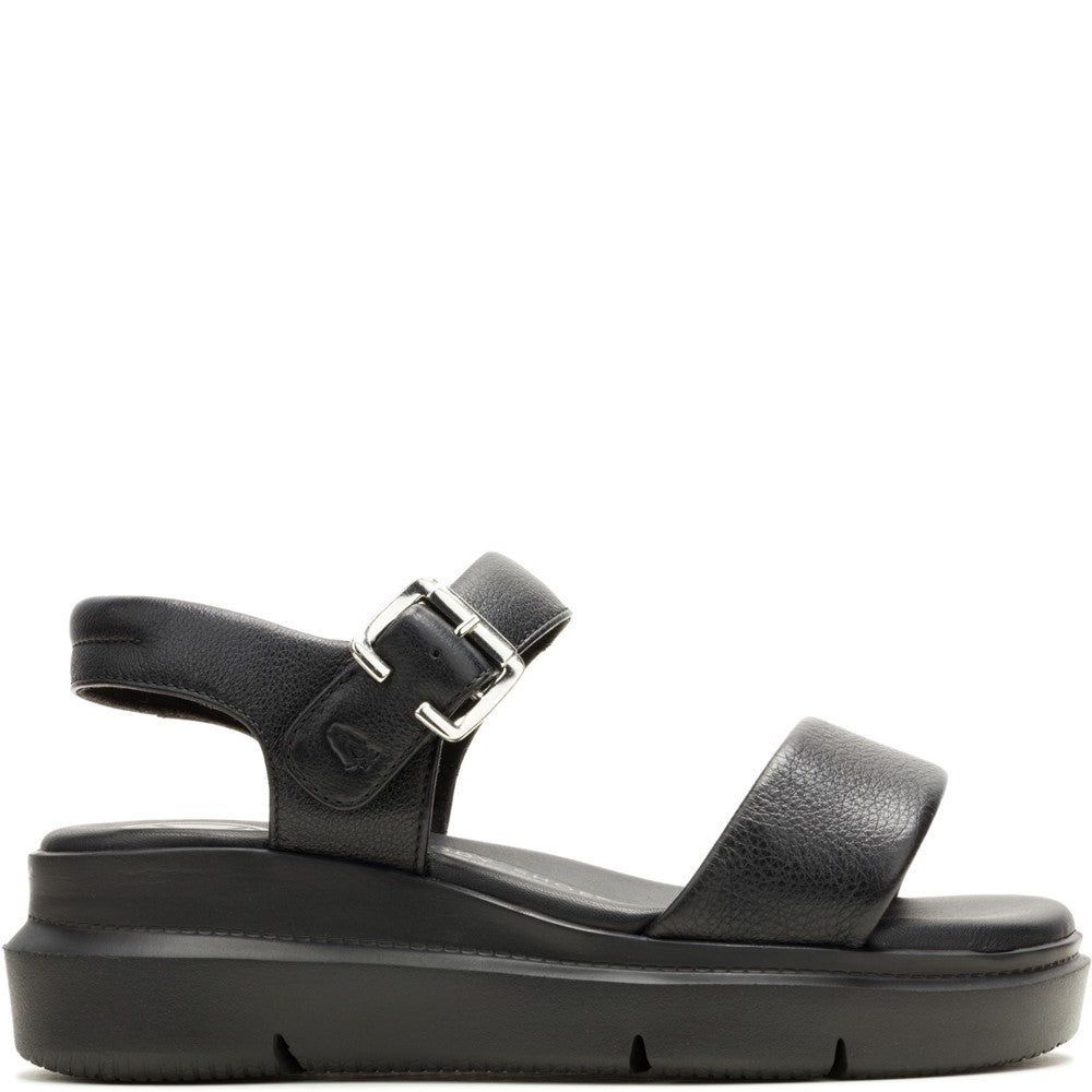 Sandal Ladies Summer Black Hush Puppies Uplift Quarter Strap