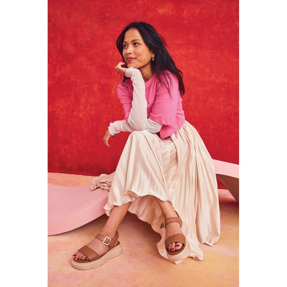 Sandal Ladies Summer Tan Hush Puppies Uplift Quarter Strap