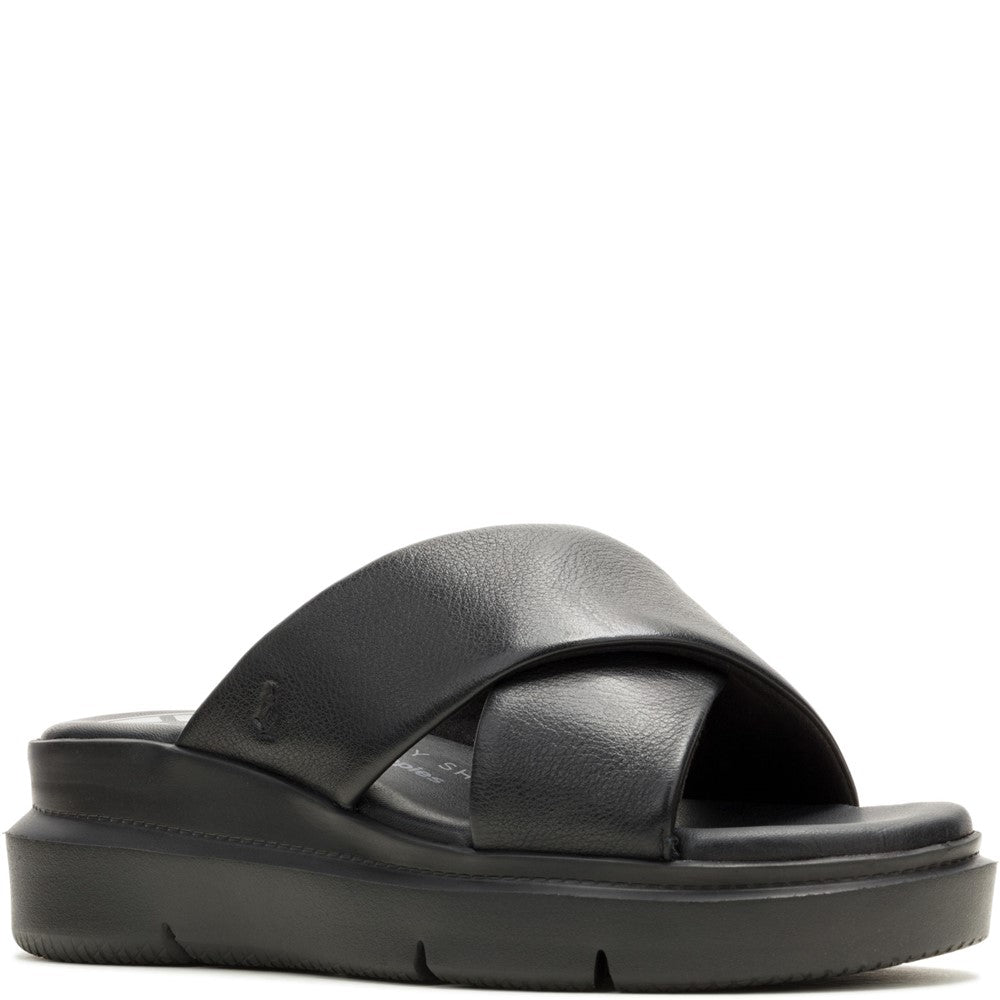 Sandal Ladies Summer Black Hush Puppies Uplift Crossover Slide