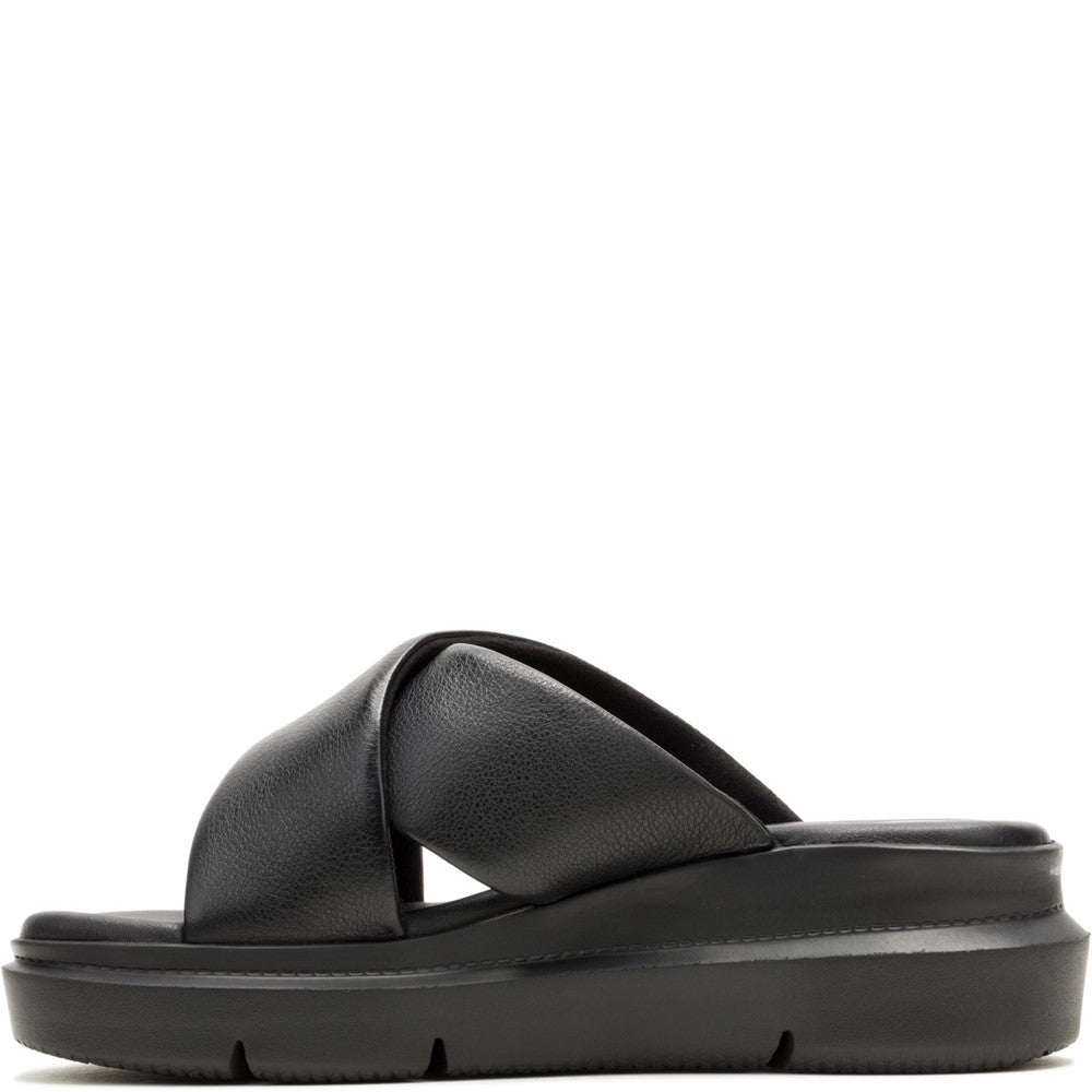 Sandal Ladies Summer Black Hush Puppies Uplift Crossover Slide