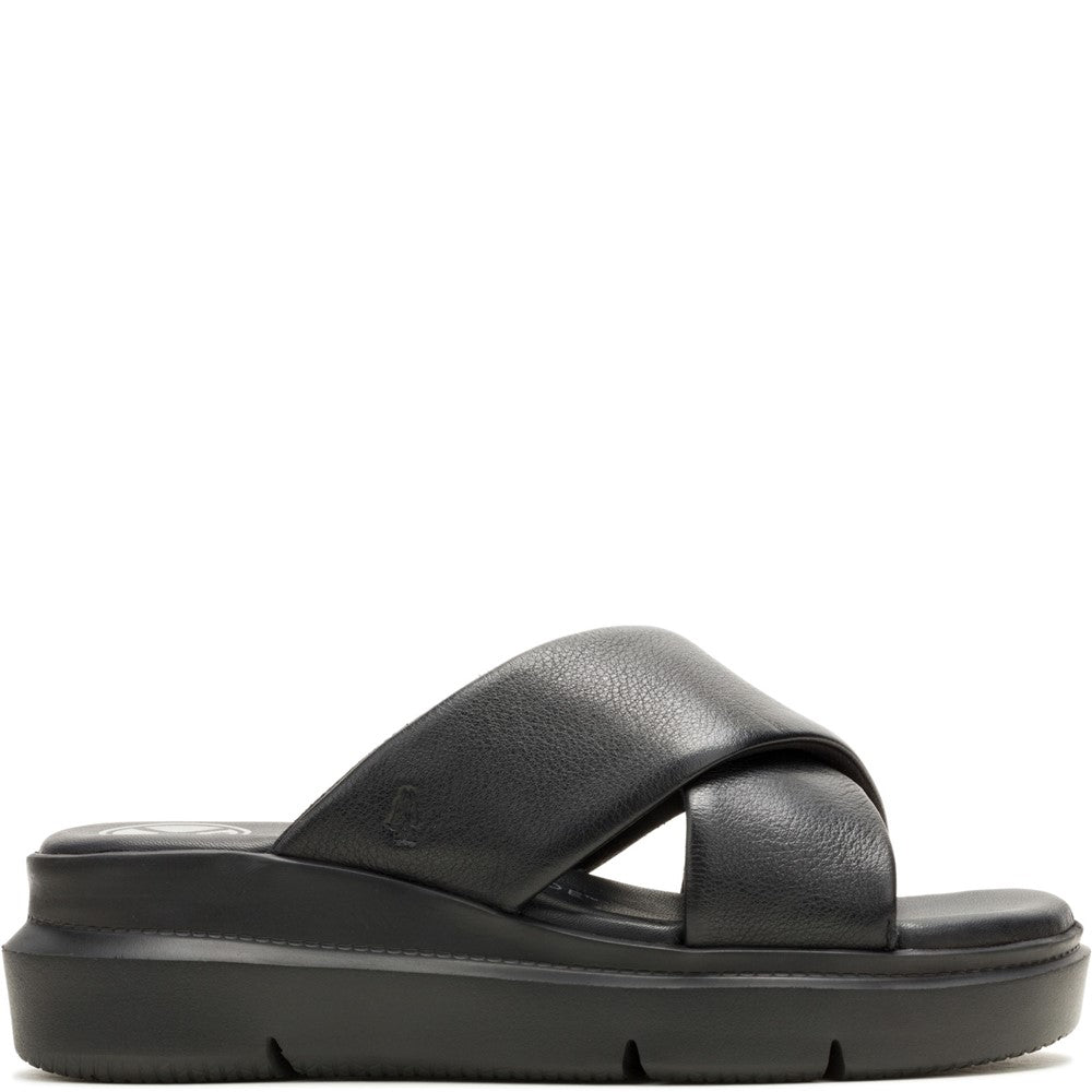 Sandal Ladies Summer Black Hush Puppies Uplift Crossover Slide
