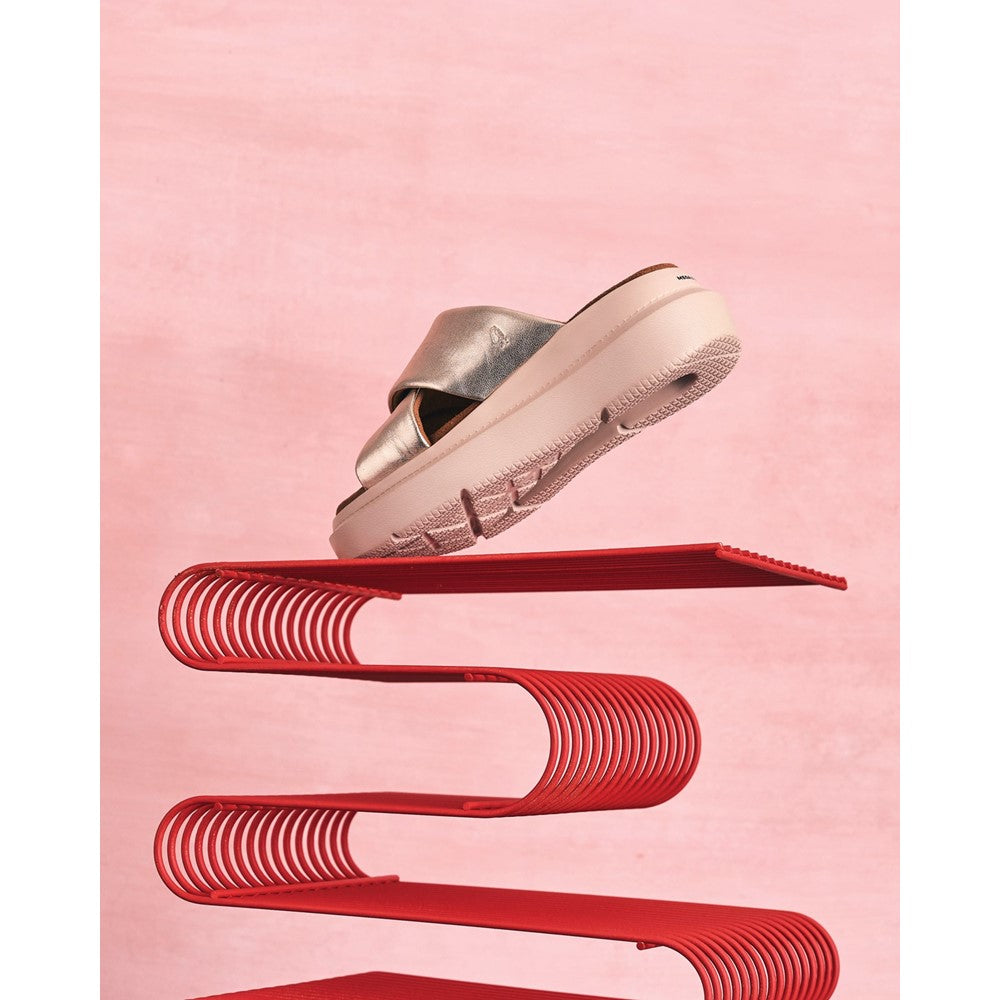 Sandal Ladies Summer Champagne Hush Puppies Uplift Crossover Slide