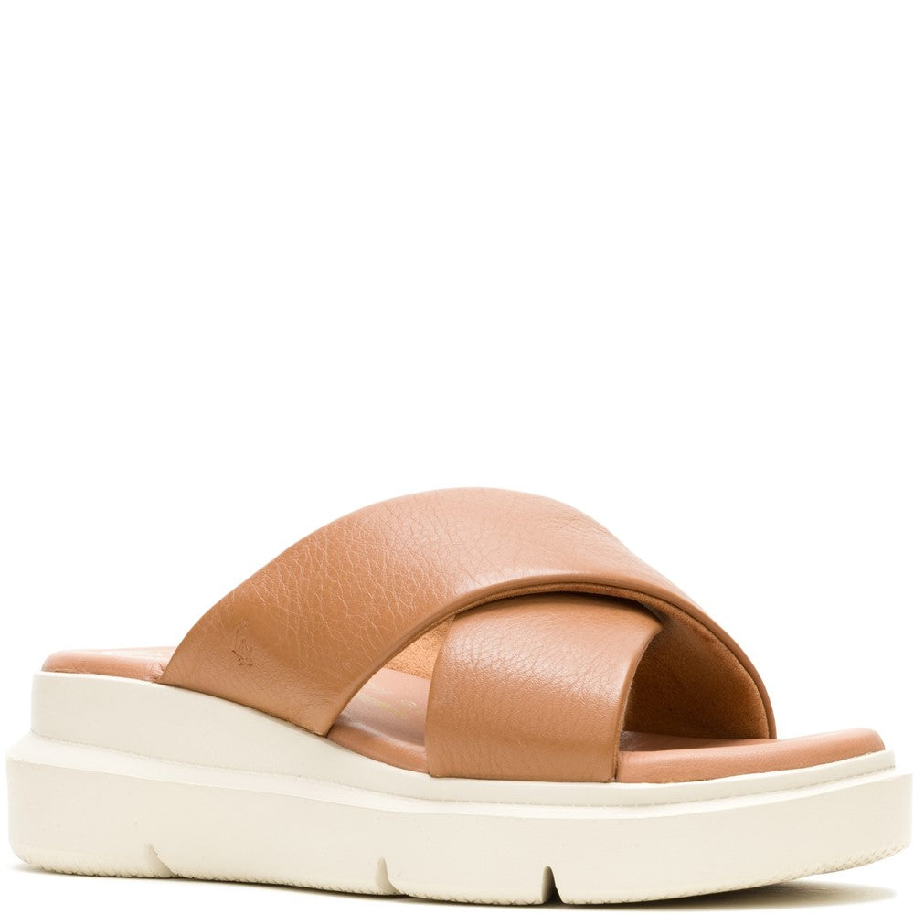 Sandal Ladies Summer Tan Hush Puppies Uplift Crossover Slide