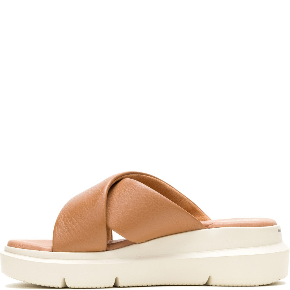 Sandal Ladies Summer Tan Hush Puppies Uplift Crossover Slide