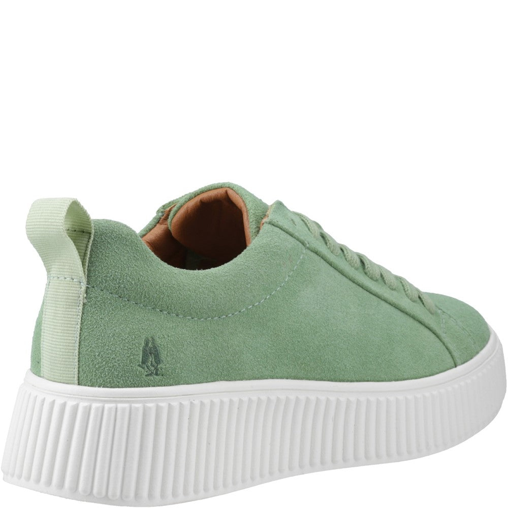 Ladies Sports Green Hush Puppies Harlow Suede Sneaker