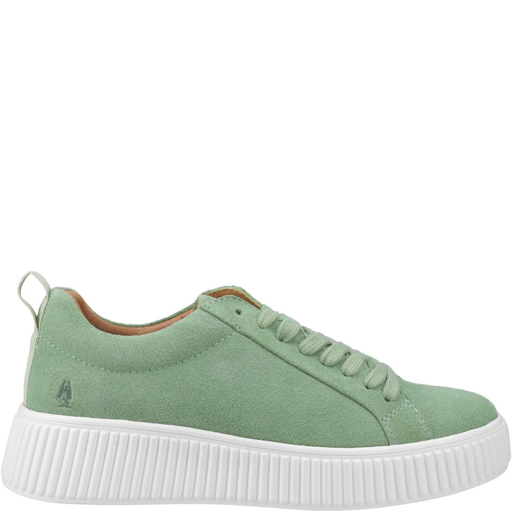 Ladies Sports Green Hush Puppies Harlow Suede Sneaker