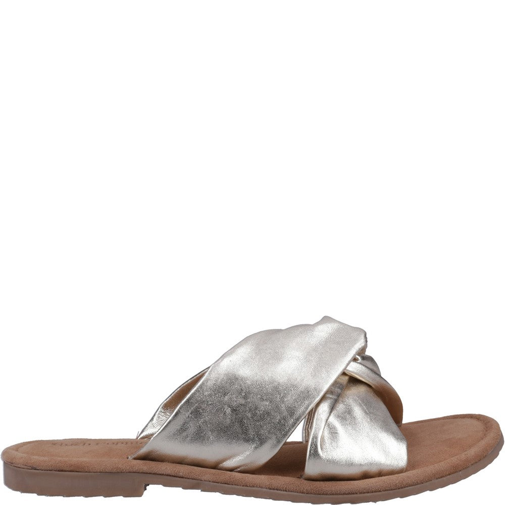 Sandal Ladies Summer Gold Hush Puppies Amy Wide Fit Sandal