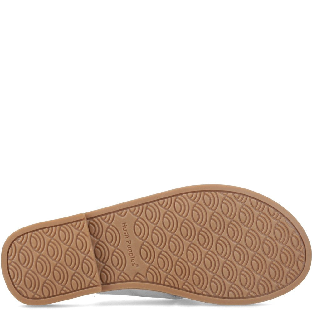 Sandal Ladies Summer Silver Hush Puppies Amy Wide Fit Sandal