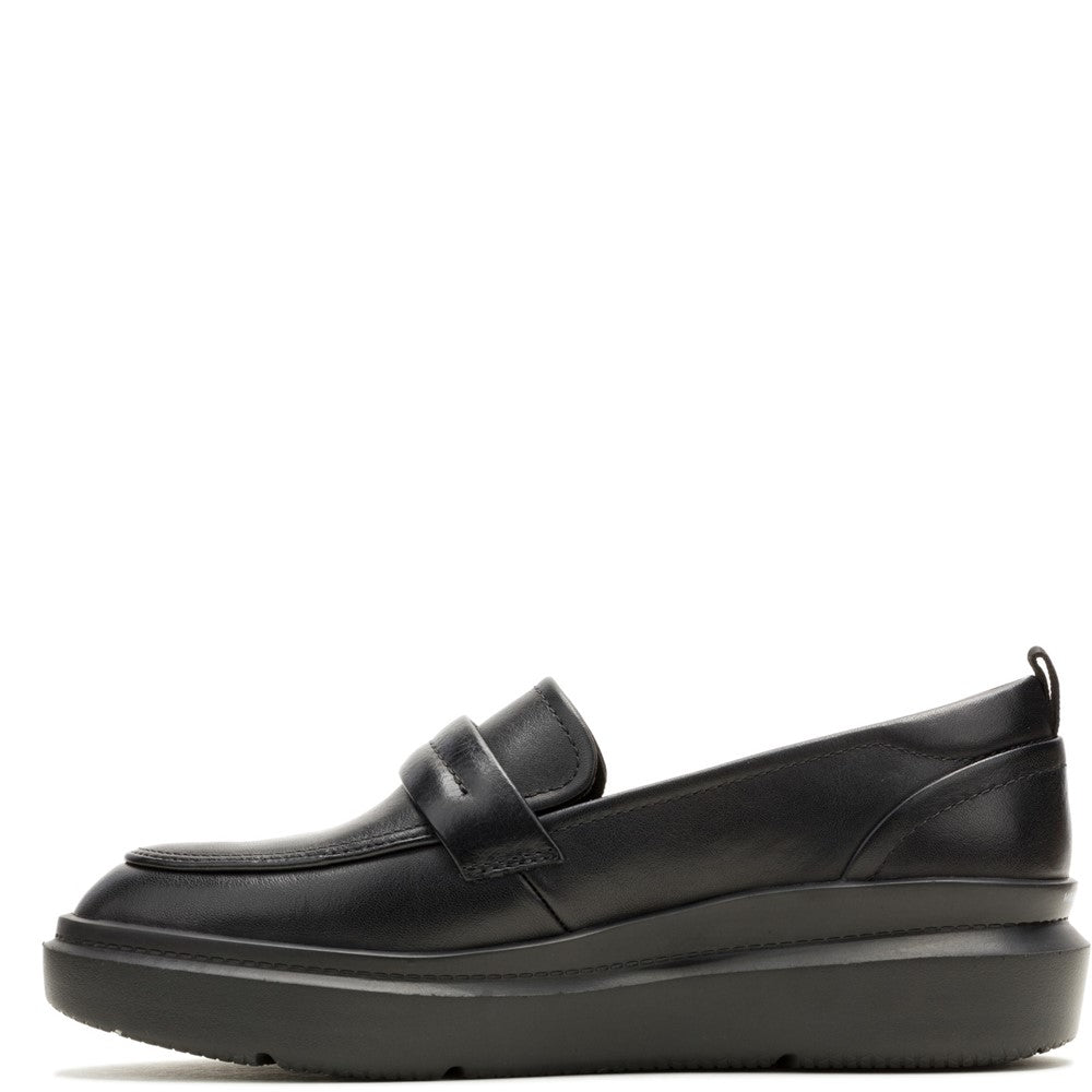 Slip On Ladies Shoes Black/Black Hush Puppies Joy Penny Loafer