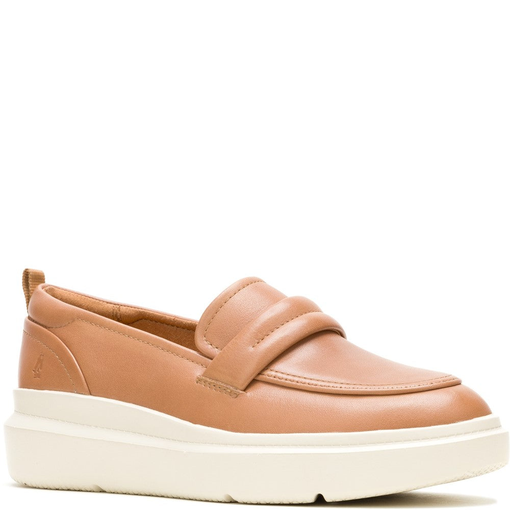 Slip On Ladies Shoes Tan Hush Puppies Joy Penny Loafer