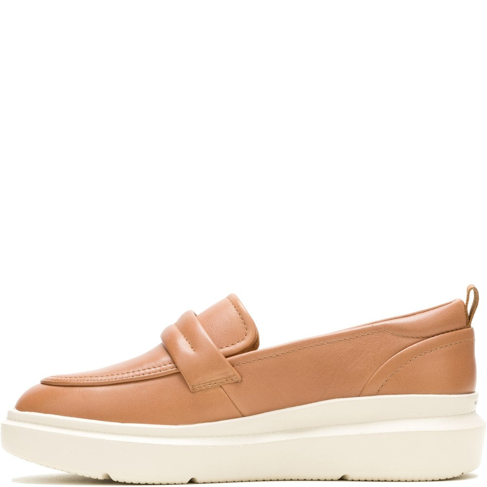 Slip On Ladies Shoes Tan Hush Puppies Joy Penny Loafer