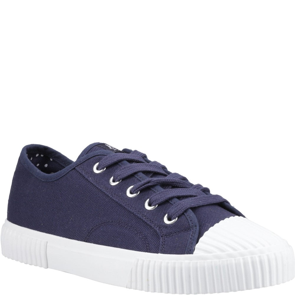 Ladies Sports Navy Hush Puppies Freya Canvas Trainer