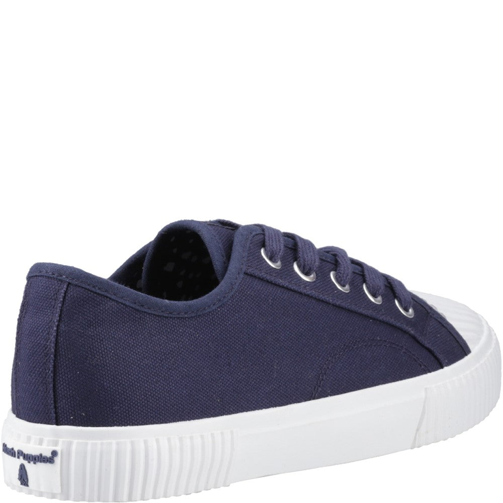 Ladies Sports Navy Hush Puppies Freya Canvas Trainer