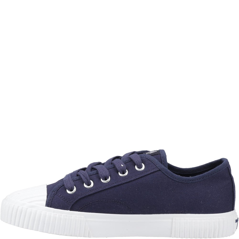 Ladies Sports Navy Hush Puppies Freya Canvas Trainer