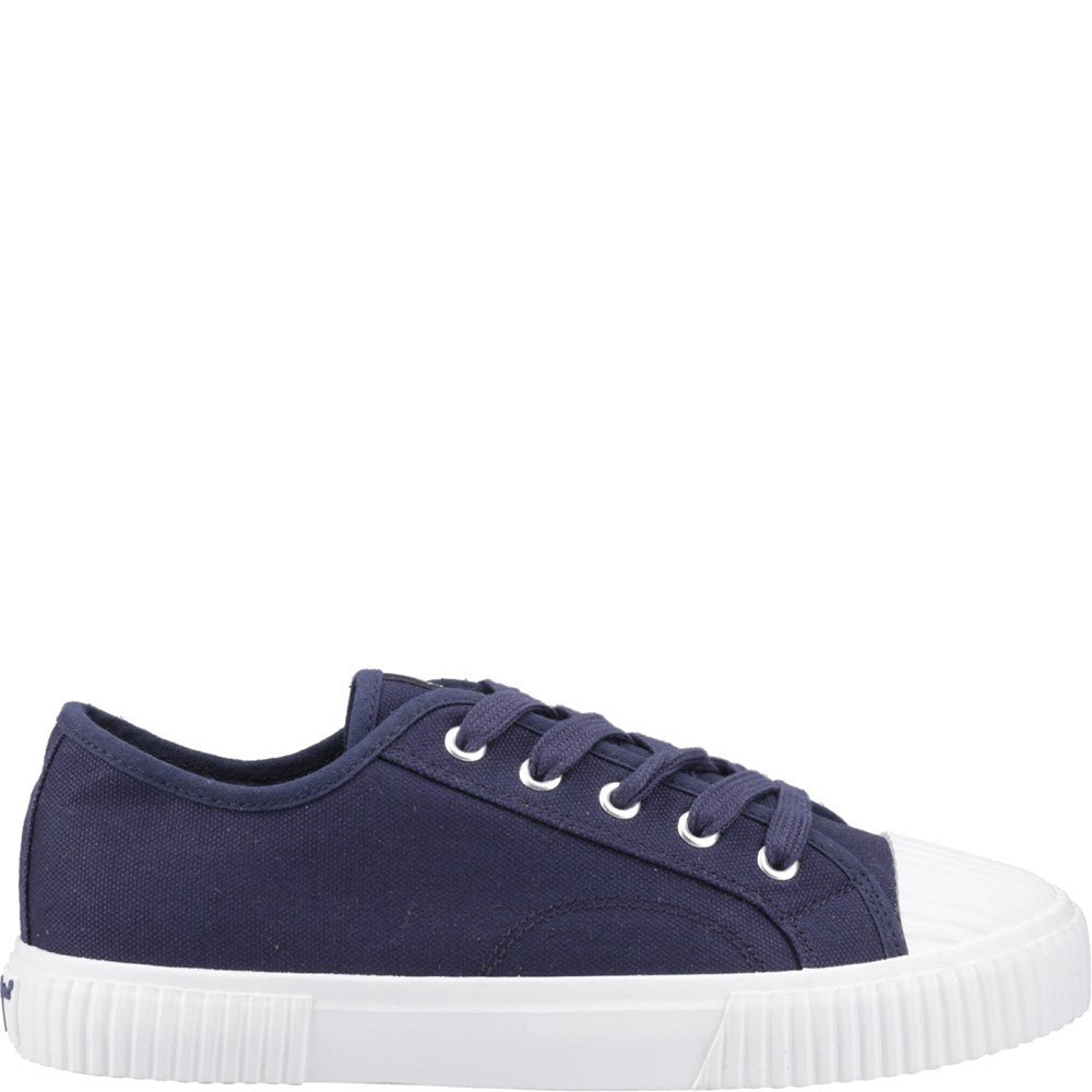 Ladies Sports Navy Hush Puppies Freya Canvas Trainer