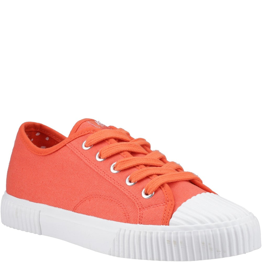 Ladies Sports Orange Hush Puppies Freya Canvas Trainer