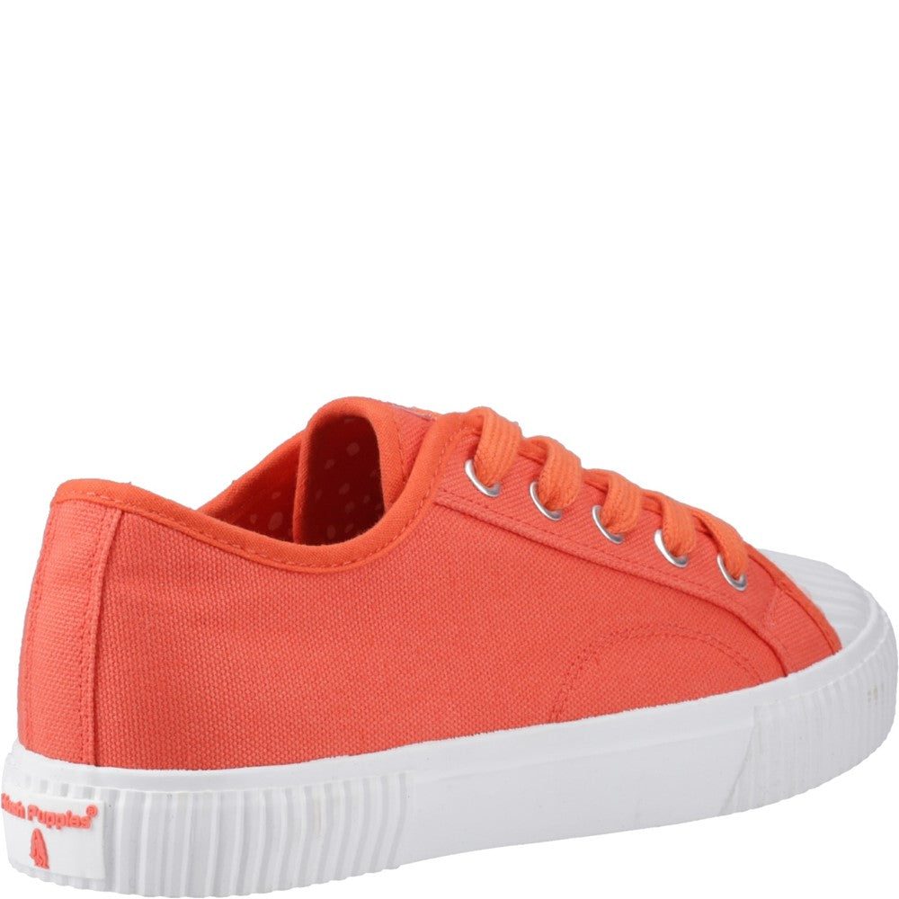 Ladies Sports Orange Hush Puppies Freya Canvas Trainer