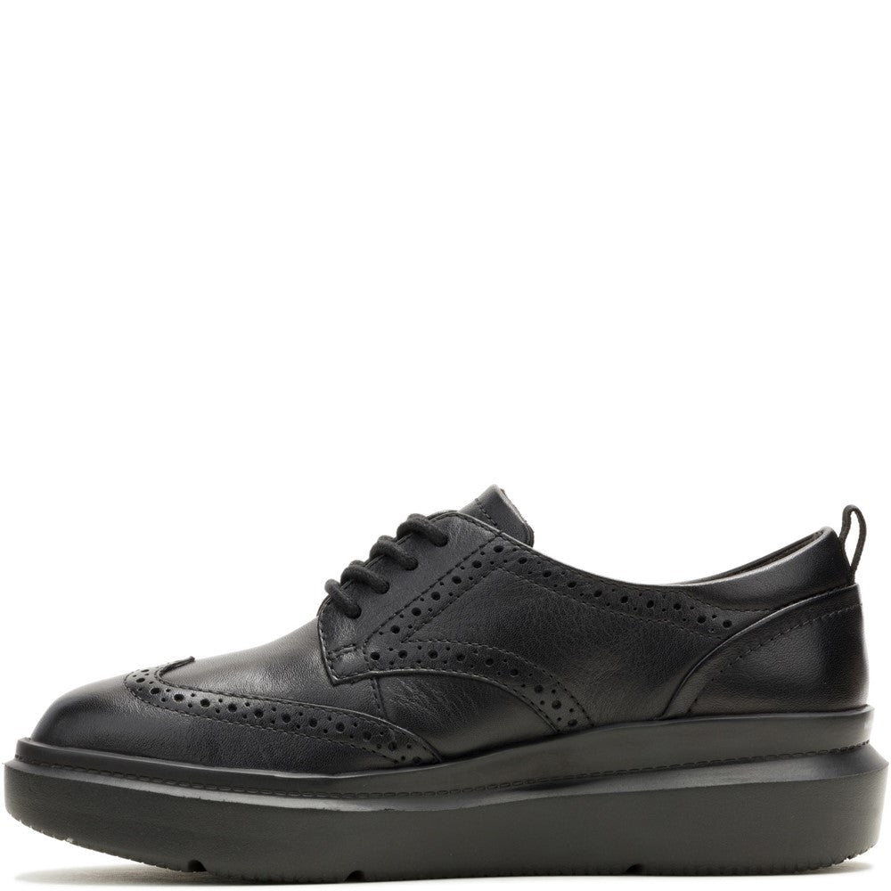 Lace Ladies Shoes Black/Black Hush Puppies Joy Wingtip Lace Up
