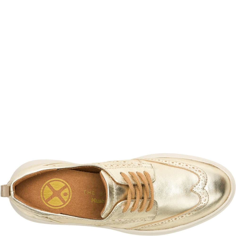 Lace Ladies Shoes Champagne Hush Puppies Joy Wingtip Lace Up