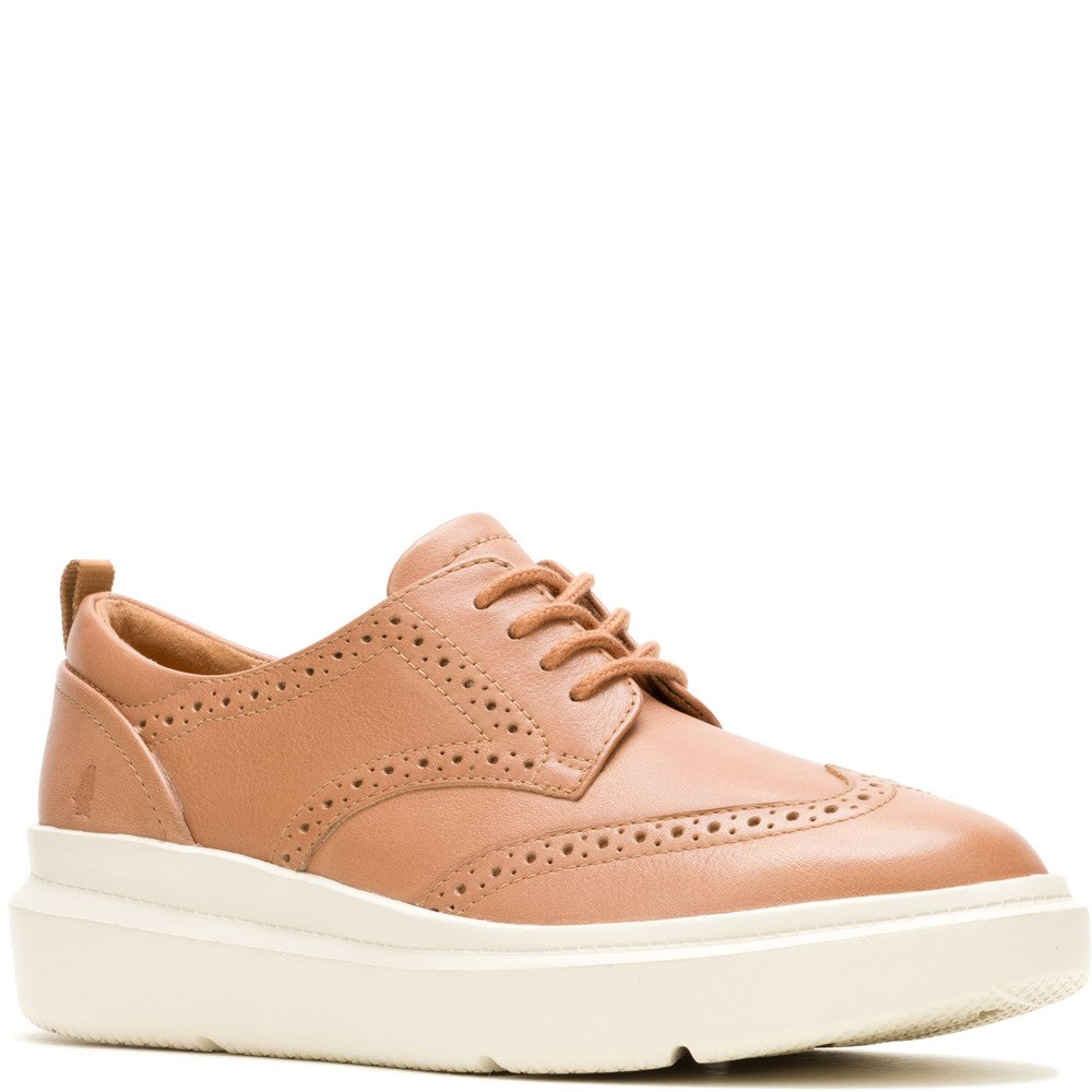 Lace Ladies Shoes Tan Hush Puppies Joy Wingtip Lace Up