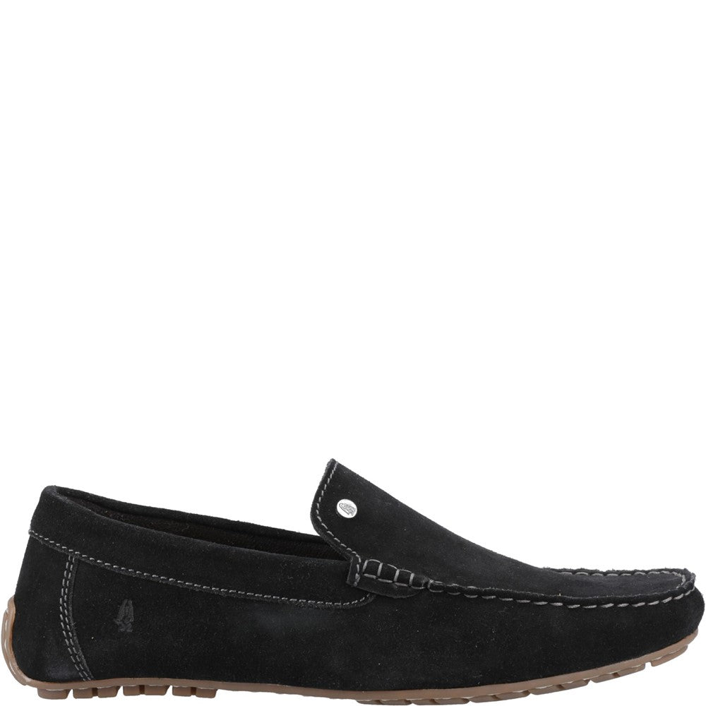 Slip On Mens Summer Black Hush Puppies Ralph Suede Shoe