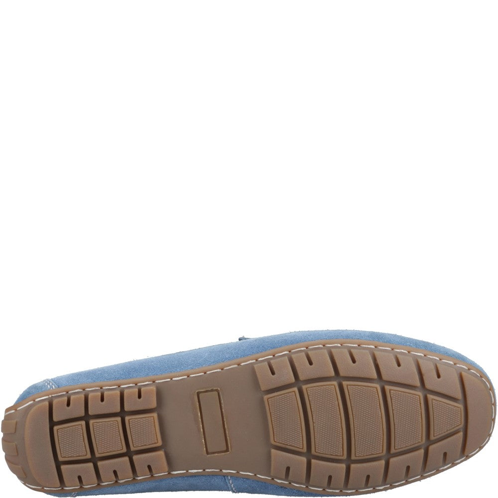 Slip On Mens Summer Blue Hush Puppies Ralph Suede Shoe