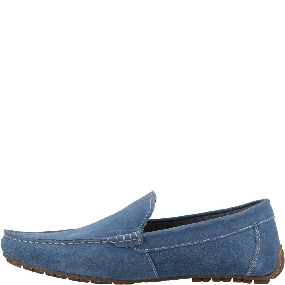 Slip On Mens Summer Blue Hush Puppies Ralph Suede Shoe