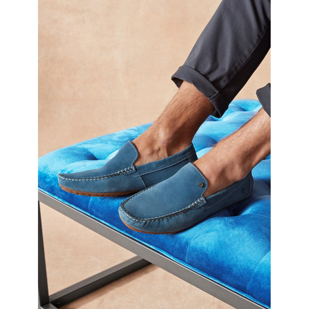 Slip On Mens Summer Blue Hush Puppies Ralph Suede Shoe