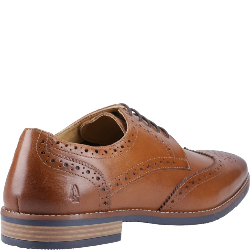 Mens Formal Slip On Shoes Tan Hush Puppies Mack Brogue