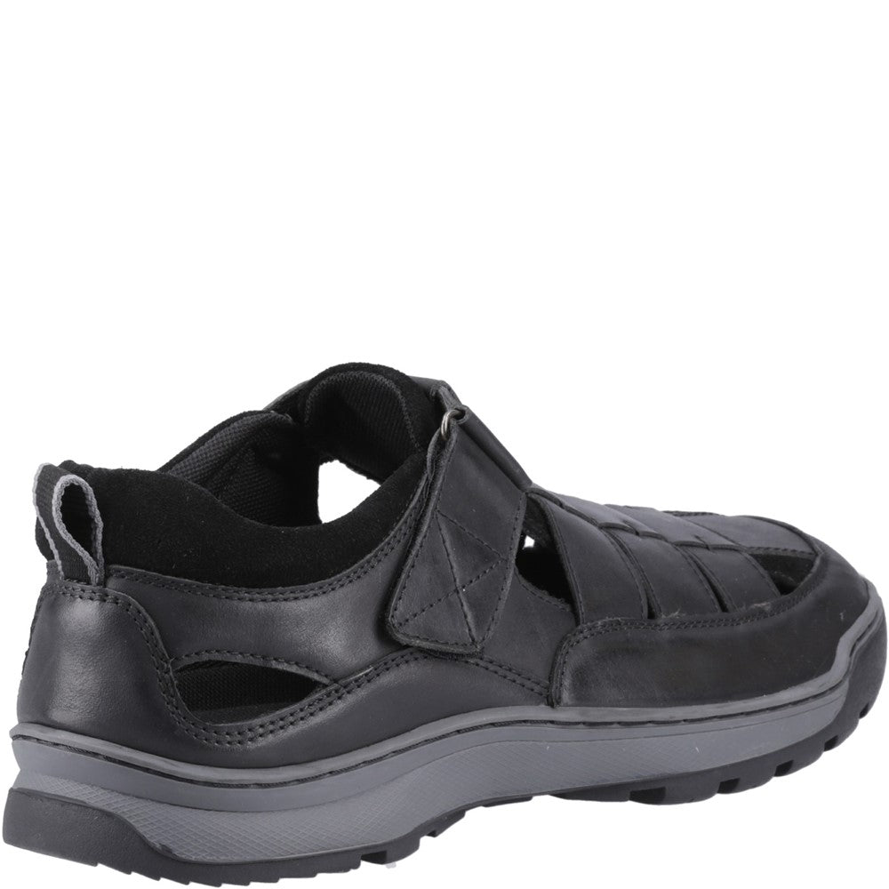 Sandal Mens Summer Black Hush Puppies Rucker Fisherman