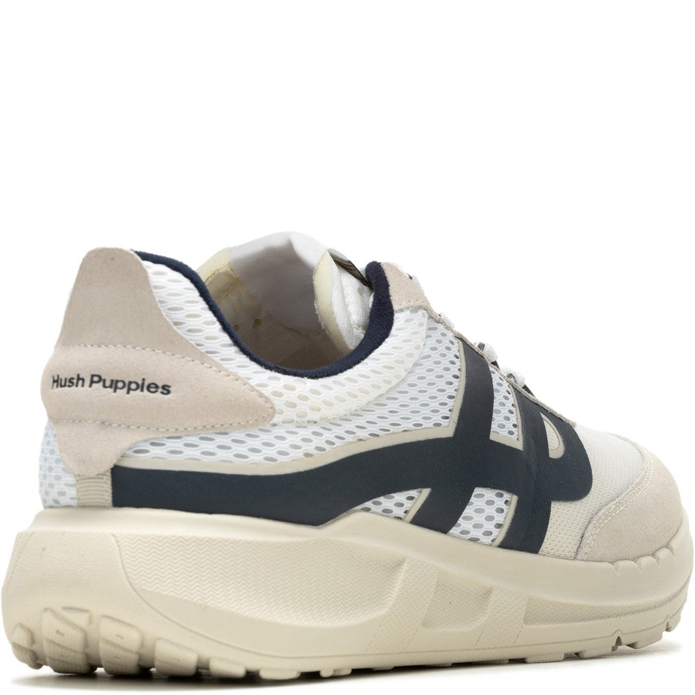 Mens Sports White Hush Puppies Seventy8 Retro Runner