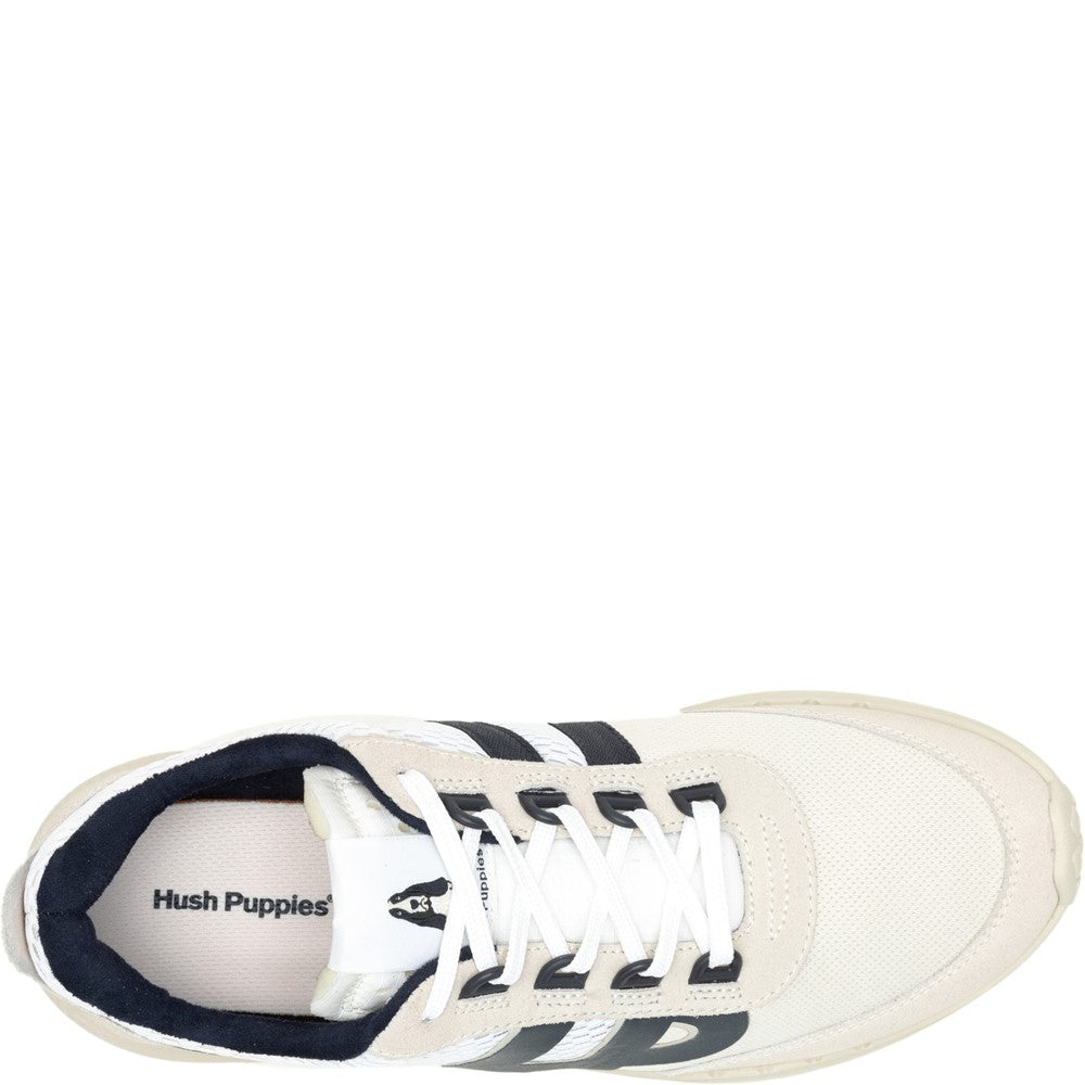 Mens Sports White Hush Puppies Seventy8 Retro Runner