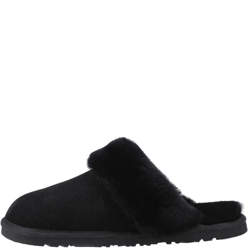 Classic Ladies Slippers Black Hush Puppies Samantha Mule Slipper