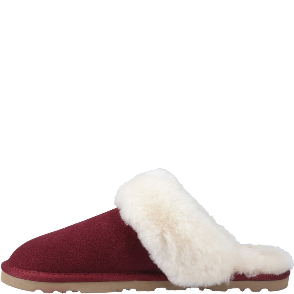 Classic Ladies Slippers Bordeaux Hush Puppies Samantha Mule Slipper