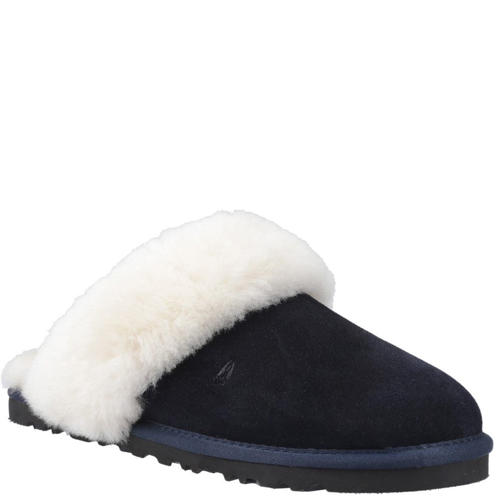 Classic Ladies Slippers Navy Hush Puppies Samantha Mule Slipper