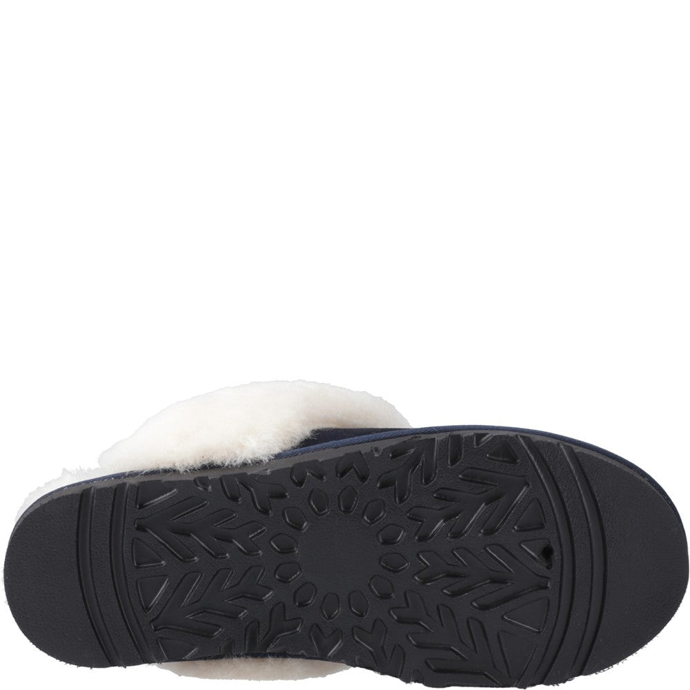 Classic Ladies Slippers Navy Hush Puppies Samantha Mule Slipper