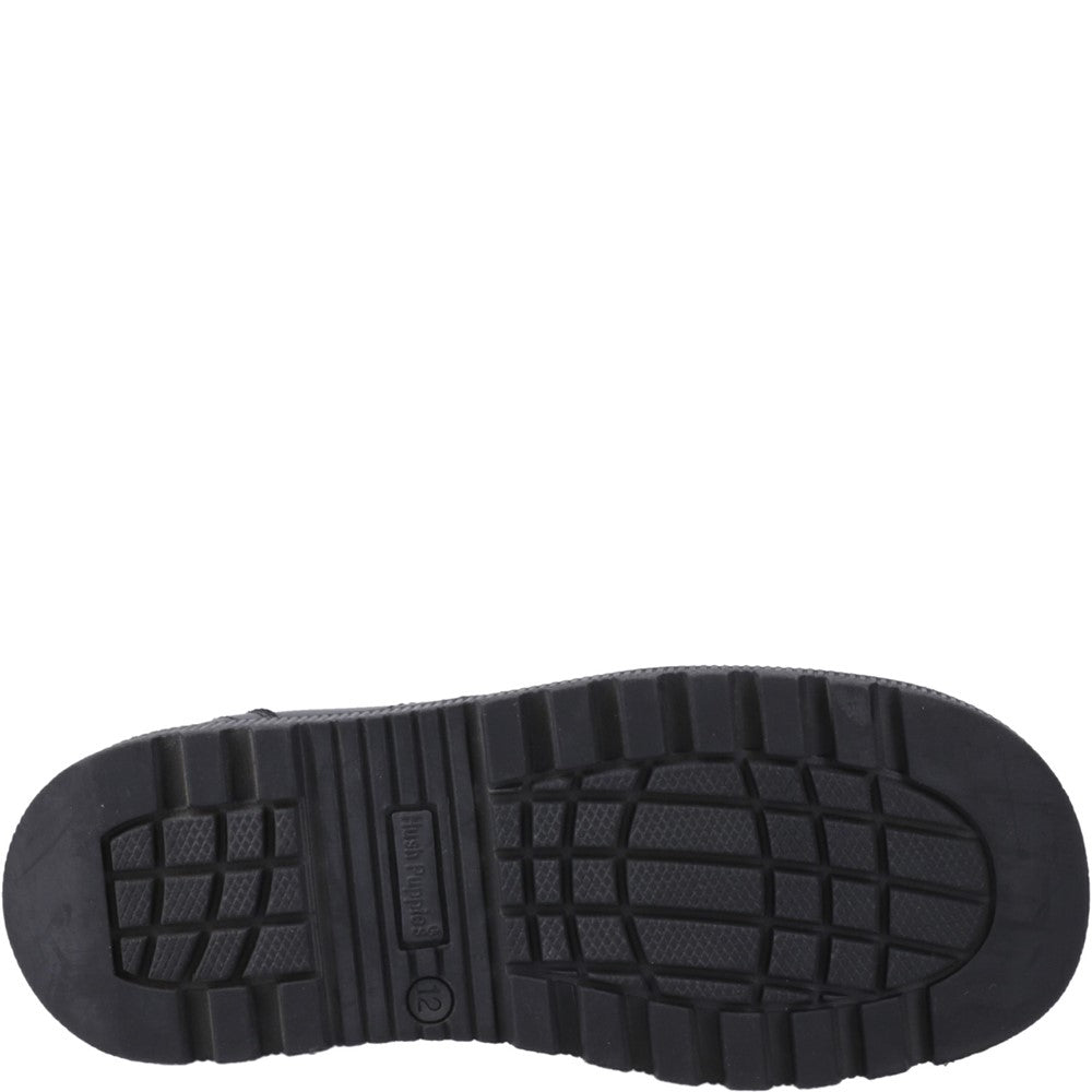 Girls BTS FLFR Black Hush Puppies Keeley Shoe