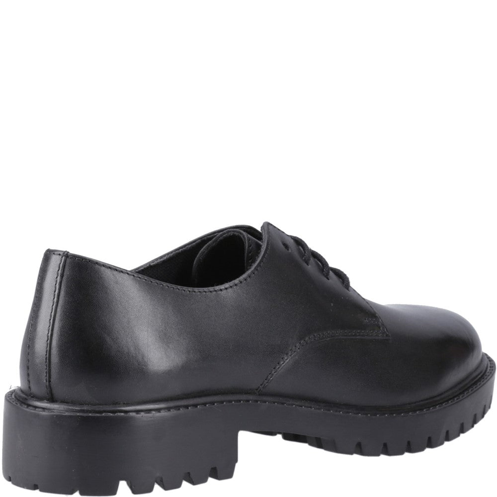 Girls BTS Black Hush Puppies Aubrey Lace Up Snr