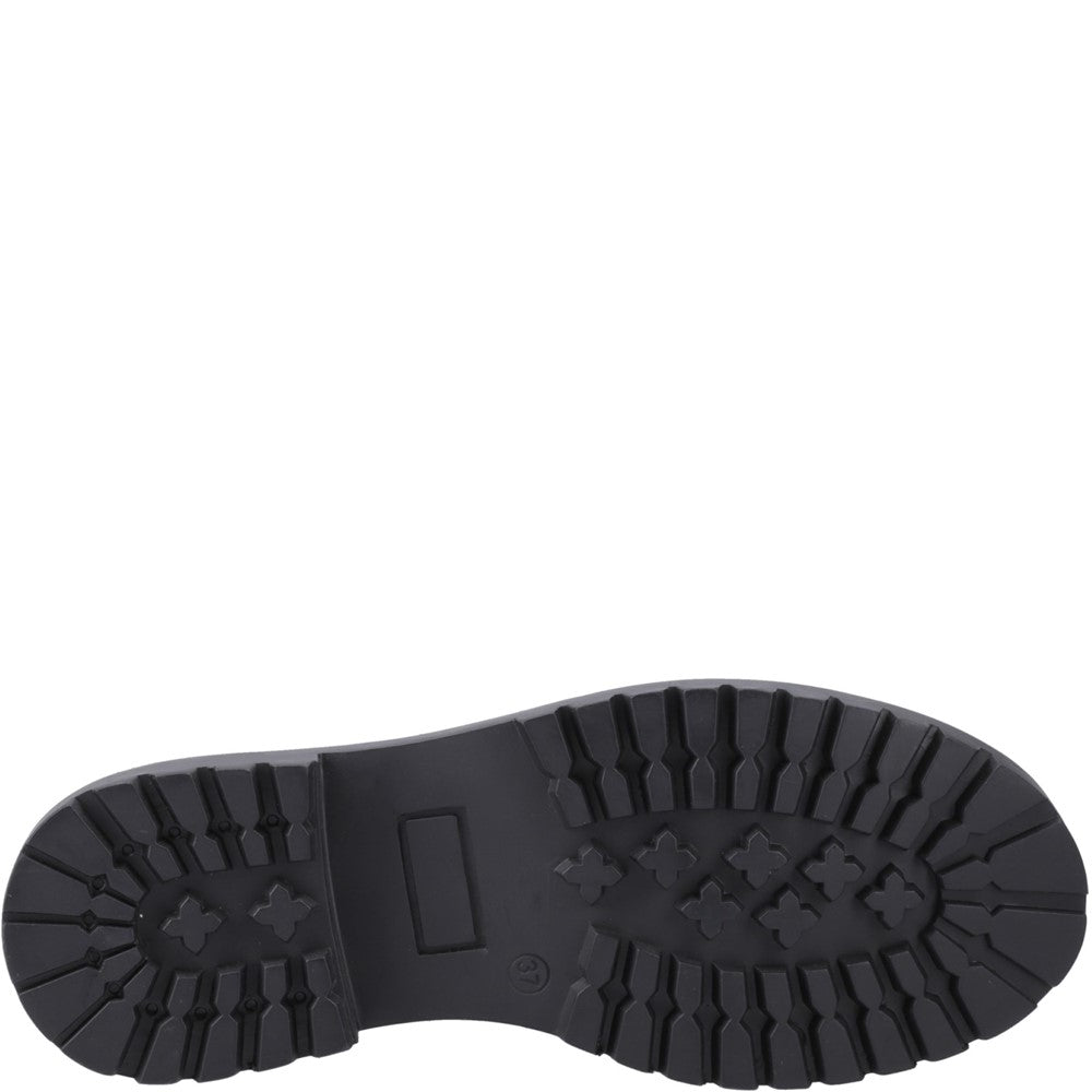 Girls BTS Black Hush Puppies Aubrey Lace Up Snr