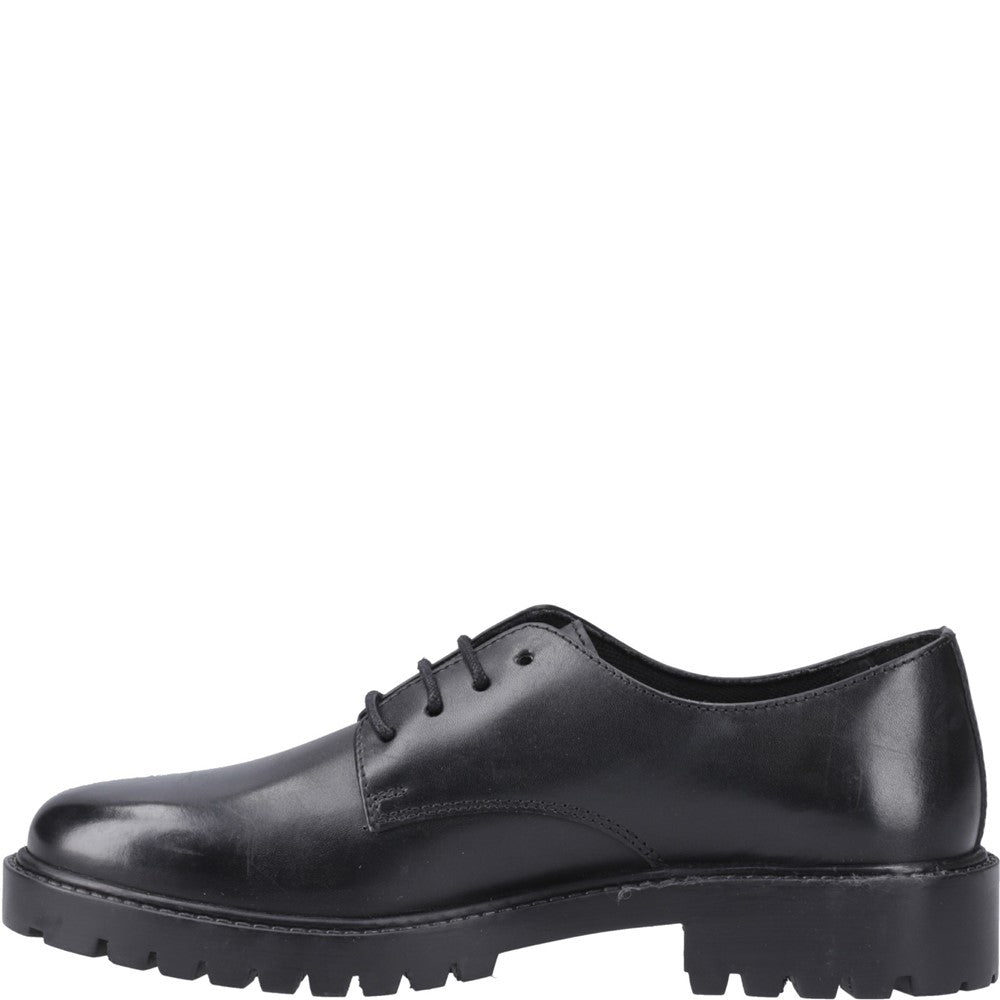 Girls BTS Black Hush Puppies Aubrey Lace Up Snr